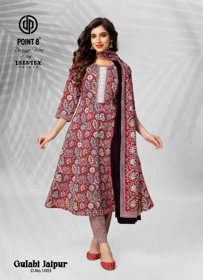 Gulabi Jaipur Vol 1 By Deeptex Anarkali Kurti With Bottom Dupatta Wholesale Online